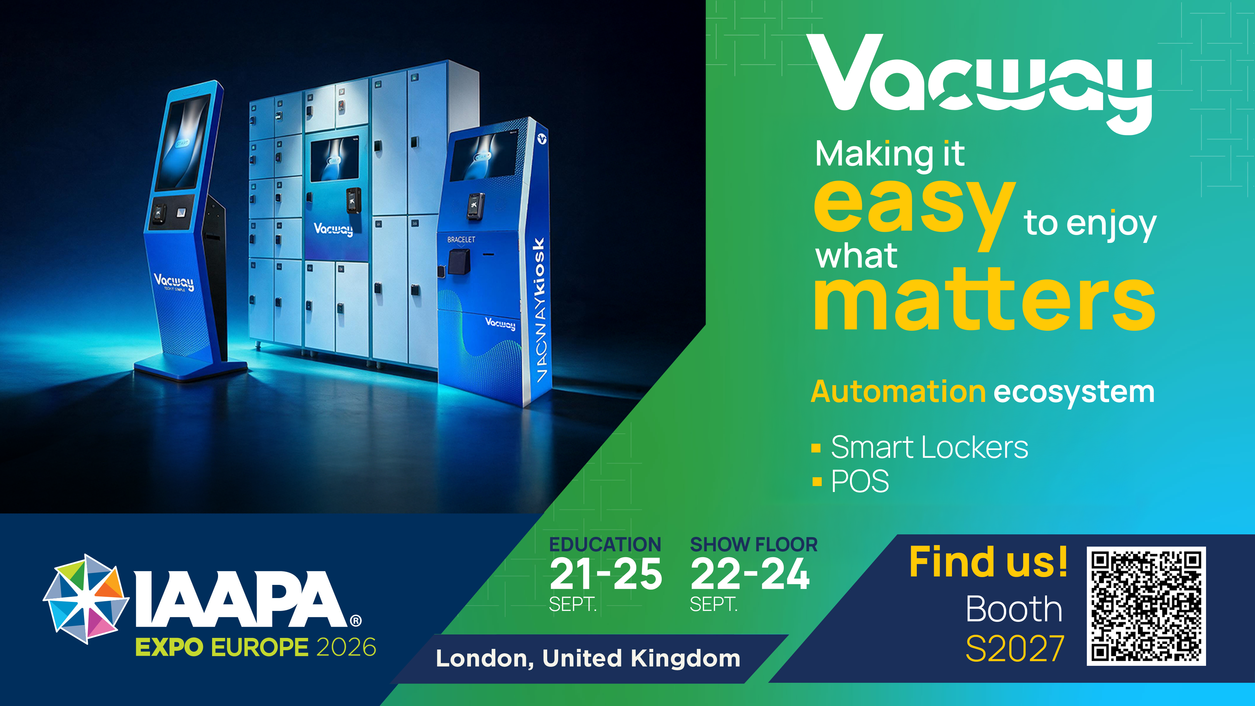 Vacway en IAAPA Expo Europe: un ecosistema completo para la experiencia del visitante